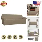 Versatile Machine Washable 4-Seater Stretch Sofa Protector - Natural Color Style