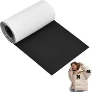 [Lunaanda] 7.6 x 200 cm Patches Self-Adhesive Fabric Premium Nylon Repair Patches Nylon Self-Adhesive Patches Waterproof for Down Jacket, Tent Clothing, Bag (Black)