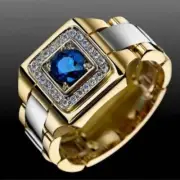 Anillo de Hombre Acero Inoxidable con Piedra Cubica Para Fiestas Boda Regalos