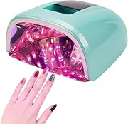90W UV Nail Lamp, Rechargeable Nail Dryer UV Light with Automatic Sensor/4 Timer Setting, Large Capacity-15600mAh