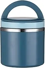 1000ML Food Flask Stainless Steel Leak Proof Soup Flask for Hot Food Large Capacity Vacuum Insulated Food Thermos with Handle for School Office Picnic Travel Blue Food flasks for hot Food