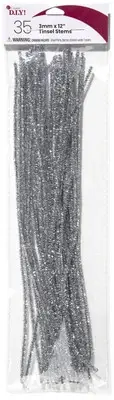 6 Pack CousinDIY Tinsel Stems 3mmx12" 35/Pkg-Silver 5A002F73-3