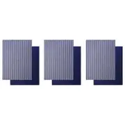 3x 2pc Davis & Waddell Taste Butcher Tea Towel Dish Cloth 70x50cm Navy/WH Stripe