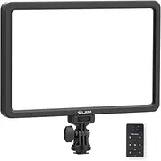 VL192 Portable Flat Panel Light Video Light 2500K-9000K Bi-Color Tempe ure Dimmable USB Powered with Magnetic 2.4G Remote Contol Cold Shoe Adapter for Vlog Live Streaming Video Black One Size