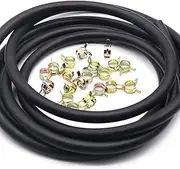 1/4 Inch ID Fuel Line, 10 Feet Gas Fuel Hose And Clamps for Kawasaki Kohler Briggs & Stratton John Deere Craftsman Riding Lawn Mower Tractor Generator Mini Bike ATV Motorcycle Snow Blowers Engines…