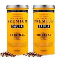 在飛比找momo購物網優惠-即期品【SAULA】頂級優選咖啡豆500g 2罐優惠組(10