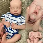 16in Levi Full Body Solid Silicone Reborn Boy Doll Open Mouth Washable Lifelike