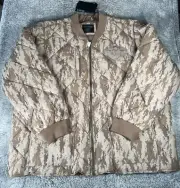 Harley Davidson Quilted Park Woven Camo Jacket Size 5XL Men Light Tan
