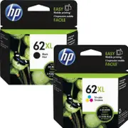 HP 62XL Ink Cartridge High Yield Black/Cyan/Magenta/Yellow Set Bundle