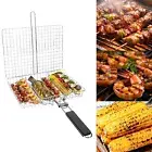 Portable BBQ Grill Grate Grid Wire Mesh Rack Barbecue Net Clamp For Fish
