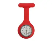 Silicone Nurse Watch Brooch Tunic Fob Nursing Nurses Pendant Pocket Watch - Red