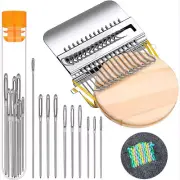 Small Weaving Machine Kit with 14 Hooks and 9 Needles Mini Darning Machine gtWbe