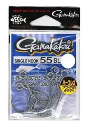 (Gamakatsu) Single hook 55BL (silver) 4/0 NEW,From Japan,free shipping