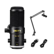 Boom Arm Kit USB Broadcast Microphone Dynamic USB Mic with RGB Lighting Effect