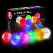 Premium 6 Count Flashing Glowing Golf Ball Night Glow Luminous Light up LED
