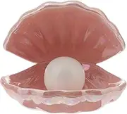Ciieeo 1Pcs Shell Pearl Light LED Night Light, Mood Shell Pearl Lamps, Bedside Ceramics Shell Lamp, Tabletop Light for Kids Room Bedroom Living Room Decor, Christmas Wishing (Pink)