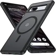 [FNDMIL] Case for Google Pixel 7a with MagSafe [NO.1 Magnetic] [Anti-Fingerprint] [Military Protection Shockproof] Translucent Matt Hard Back Pixel 7a 5G Mobile Phone Case Thin Case, Black