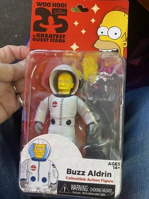 Simpsons 25th Anniversary Greatest Guests Buzz Aldrin Series 4 Figure NECA—new