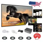 Large 120-Inch Indoor/Outdoor Projector Screen - Machine Washable & Wrinkle-Free