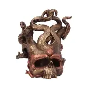 Vino Vessel Resin Ornamental Tentacled Steampunk Skull 21cms Nemesis Now