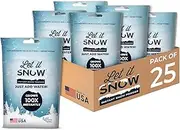 Let it Snow Instant Fake Snow Powder – Made in USA, Perfect for Kids, Holiday Decorations, Sensory Play, and Slime - 25 Pack - Makes 25 Gallons of Snow
