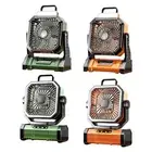 Camping Fan with LED Lantern Portable Fan Quiet Rechargeable Variable Speed Desk