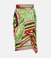 [Dolce & Gabbana] Dolce & Gabbana Printed cotton beach cover-up One Size green