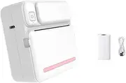 domoi C19 Thermal Printer Bluetooth Barcode Label Maker for Office Commercial Pocket Mini Bluetooth Printer with Label Easy Install Pink