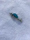 NEW STERLING SILVER & OPAL STONE DOLPHIN PENDANT SEALIFE FISH JEWELRY