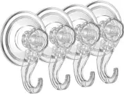 Waterproof Powerful Reusable Shower Suction Hooks,Clear Suction Shower