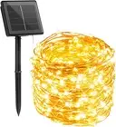 100 LED Warm White Solar String Lights 33ft Waterproof Outdoor Fairy Lights