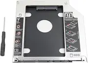2nd 2.5'' SATA HDD SSD Hard Drive Disk DVD CD ROM Optical SuperDrive Caddy Tray Adapter for Apple Unibody Macbook / Macbook Pro 13 15 17 early mid late 2008 2009 2010 2011 2012...etc