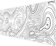 Mouse Pad, Mouse Pad Topographic Mouse Pad Large Gaming Mouse Pad Large Mouse Pad XL Mouse Mat Desk Map Non-Slip Water-Resistant(35.4"×15.75"×0.1") 90x40 White