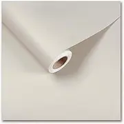 CRE8TIVE Cream White Contact Paper Peel and Stick 24"x118" Large Size Self Adhesive Removable Beige Wallpaper Waterproof Textured Vinyl Paper Roll for Bedroom Kitchen Countertops Cabinets Drawer Decor
