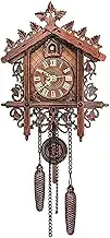 Antique Wooden Cuckoo Wall Clock Bird Time Bell Swing Alarm Watch Cuckoo Wall Clock Home Art Decor Vintage Decoration Nursery Room Kids Bedroom (Size : B)