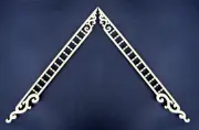 Dollhouse Miniature 1:24 Scale Ajustable Gable Apex Trim Long