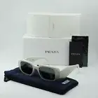 PRADA PR17WS 1425S0 Talc/Dark Grey 49-20-145 Sunglasses New Authentic