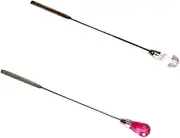 HONMEET 2pcs Metal Nail Stirring Rod French Tip Tool Acrylic Gel Powder Picker Manicure Supplies