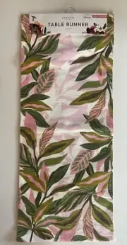 NWT NORDSTROM Janeiro Living Table Runner - 16" x 80” Cotton Boho Tropics