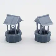 Outland Models Railway Scenery Old West Accessory Well 2 pcs 1:87 HO Scale