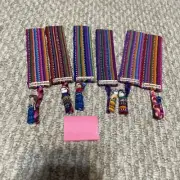 X6 Guatemalan Textile Worry Doll Bookmark Multicolor