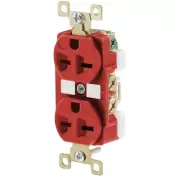 ⚡️(Set of 5) Bryant BRY5662RED Red Ground Receptacle Industrial Grade