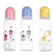 250ml Plastics Baby Bottle Cartoon Pattern for Infant Newborn Bottle Lightweight