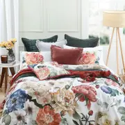 MM Linen Blooming 300 TC Cotton Sateen Quilt Cover Set