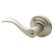 Baldwin 5255056LENT Estate Wave Lever w/Classic Rose Lifetime PVD Satin Nickel