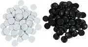 Generic Go Board Game, 100 Pieces, Chess Pieces, Flat Pearls, Black and White Educational Toy, Classic Melamine Stones, Board Game for, 2.2cm