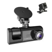 1080P 3 Lens Car DVR Dash Cam Video Recorder G-Sensor Front Inside Rear Camera (for: Honda)