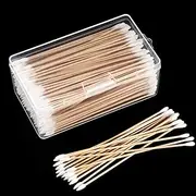 Norme Cotton Cleaning Swabs 6 Inch Caliber Cleaning Swabs Single Cuspidal Tip with Wooden Handle for Jewelry Ceramics Electronics in Storage Case