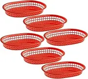 6PCS Decorative Food Baskets Versatile Serving Trays for Burgers Fries Snacks Charming Shape for Home Dinners Ktv Parties