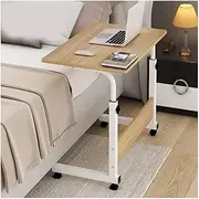 Overbed Table Overbed Table Steel Frame Lifting Computer Desk Adjustable Mobile Standing Desk Locking Casters Laptop Desk Overbed Bedside Portable